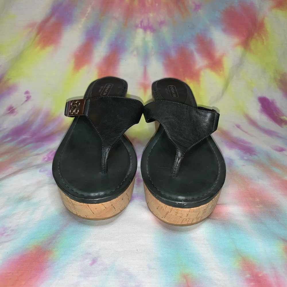 Coach platform sandals